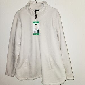 32 Degrees Women's Cream Soft Long Sleeve Pullover Fleece Top Jscket Size XL NWT